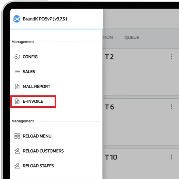 Sales Reporting & e-Invoice Issuance Directly from POS Sales Reporting & e-Invoice Issuance Directly from POS - BrandK POS